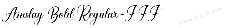 Ainslay Bold Regular字体转换